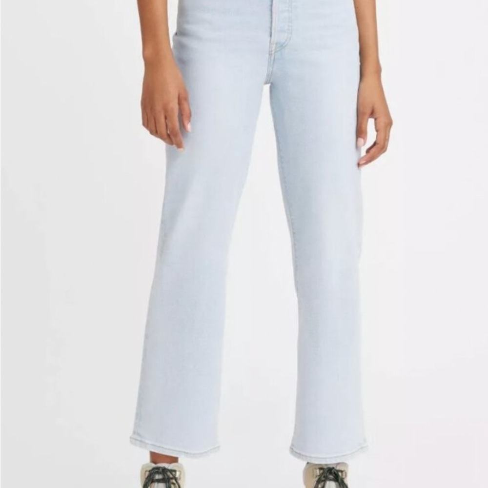 Levi’s Premium ribcage straight super high rise ankle jeans button fly size 25 - Picture 1 of 16